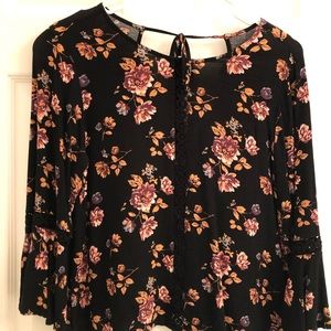 black floral top